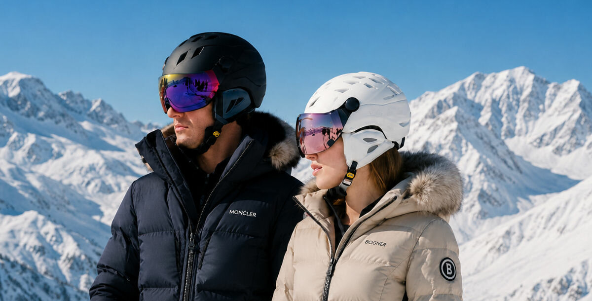skihelm met vizier