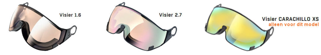 CP ski helmet – overview of the three visor shapes