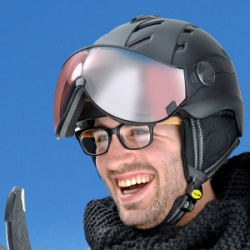 Ski helmet for spectacle wearers - Cp ski helmet with visor is the best solution