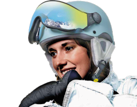 cp carachillo XS skihelm met vizier dames en kinderen