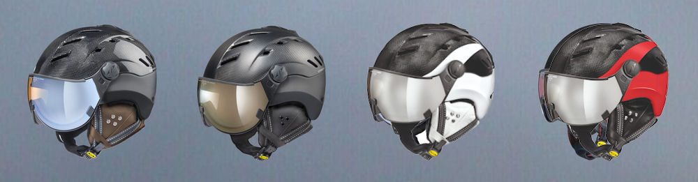 example expensive ski helmet with carbon finish