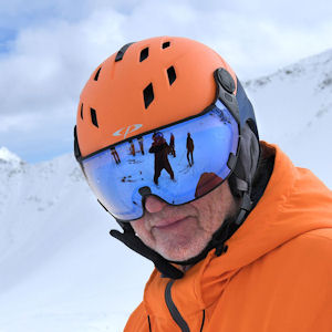 cp corao ski helmet with visor