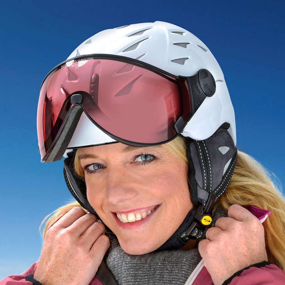 skihelm dames met vizier bruin kopen online bij de Nr.1 TopSnowShop.nl