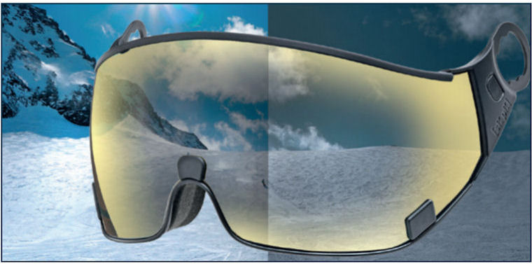 CP ski helm met photochromatisch meekleurend vizier