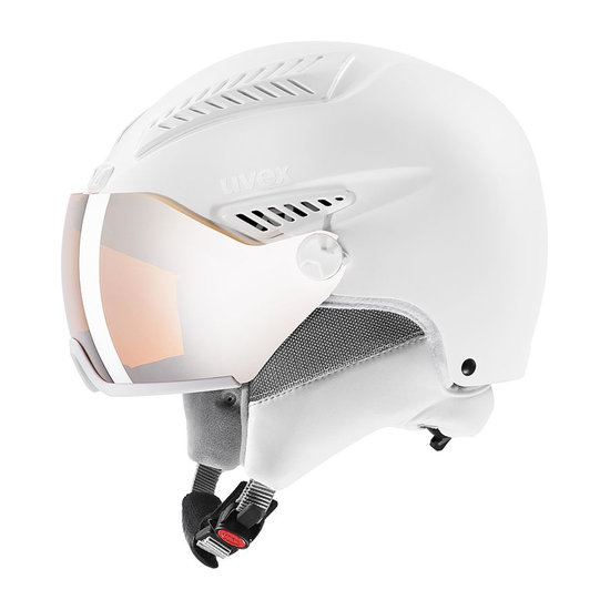 Uvex Skihelm met Vizier - Uvex HLMT 600 wit - Lasergold-lite Visor Cat.2 (☁/☀)