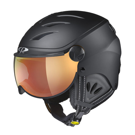 skihelm met vizier kind - CP Camulino Black Soft Touch - flash gold mirror Visor cat. 3 - (☀) thumbnail