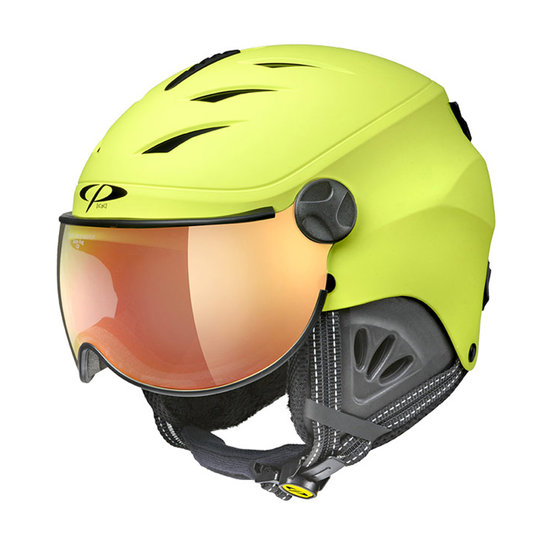 Onzeker Auto Stijgen Skihelm met Vizier Kind - CP Camulino sulphur spring - flash gold mirror  Visor cat. 3 - (☀) | Online kopen via Skishop4u.nl | Topsnowshop.nl