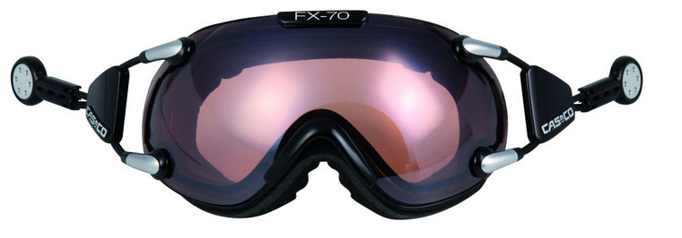 Skibril Casco fx-70 vautron - Zwart - photochromic polarized cat. 1-3 -(☁/❄)