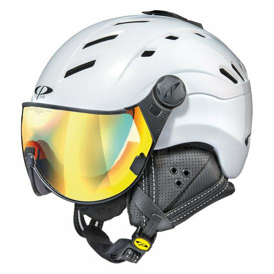 CP Camurai skihelm wit - meekleurend vizier - kies uit 7 soorten !