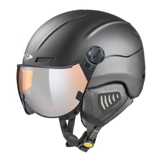 CP New Camurai skihelm zwart - single spiegel vizier
