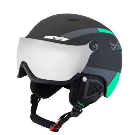 Skihelm Met Vizier Bolle B Yond Black Green Silver Gun Lemon bolle kopen in de aanbieding