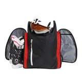 skischoenen tas met helmvak zwart rood skihelmtas3