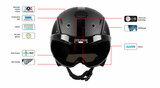 Casco sp-2 black skihelm carbon schwarz - photochromic vautron vizier - eigenschappen