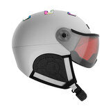 kask chrome white rainbow skihelm met vizier photochromic