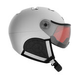 kask chrome white silver skihelm met vizier photochromic