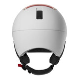 kask chrome white pink gold skihelm met vizier 