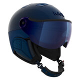 kask chrome blue skihelm met vizier irridium