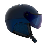 kask chrome blue skihelm met vizier irridium