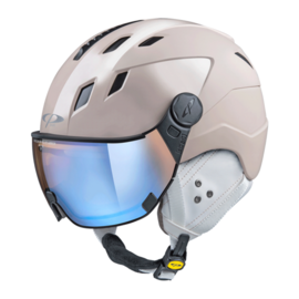 CP Corao+ Cashmere Skihelm Crème met meekleurend & polariserend vizier (3 Keuzes) - zeer veilig