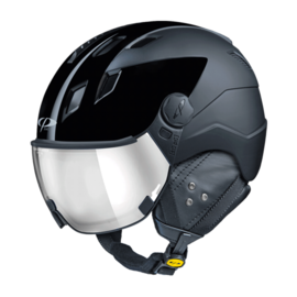 CP Corao+ Cashmere Skihelm Zwart met meekleurend vizier (4 Keuzes) - zeer veilig