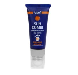 zonnebrandcreme  Alpen sun combi roll-on me factor 15+