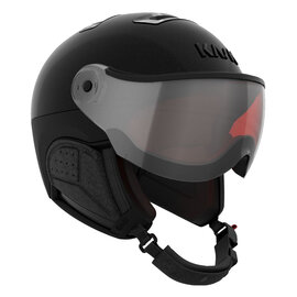 Kask Chrome Zwart - Skihelm met Vizier - Meekleurend Vizier (☁/❄/☀) Cat.1-2