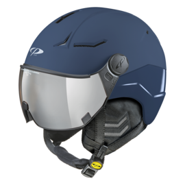 CP Coya+ Skihelm met Vizier blauw | Extra veilig! | Meekleurend Vizier