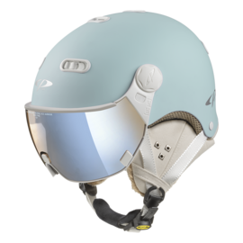 CP Carachillo Skihelm met Vizier blauw | Extra veilig! | Meekleurend & Polariserend vizier