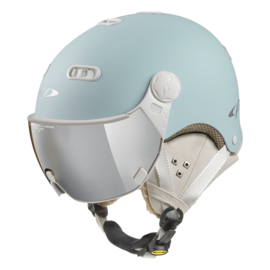 CP Carachillo Skihelm met Vizier blauw | Extra veilig! | Meekleurend vizier