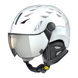 CP Cuma skihelm wit - meekleurend vizier (7 Keuzes)