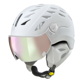 CP Cuma Cashmere skihelm wit - meekleurend & polariserend vizier (3 Keuzes)