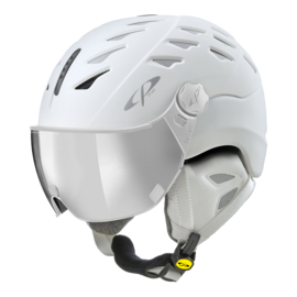 CP Cuma Cashmere skihelm wit - meekleurend vizier (4 Keuzes)