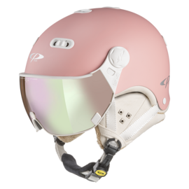 CP Carachillo Skihelm met Vizier roze | Extra veilig! | Meekleurend & Polariserend vizier