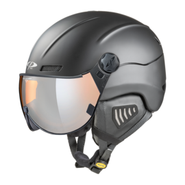 CP New Camurai skihelm zwart - single spiegel vizier