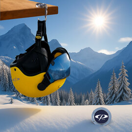 CP skihelm tafel hanger | Eindelijk normaal eten aan tafel zonder helmen!