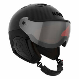 Kask Elite Carbon Zwart - Skihelm met Vizier - Meekleurend Vizier (☁/❄/☀) Cat.1-2