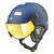 CP Carachillo XS skihelm martim blue s.t. blauw blau - kinder skihelm met spiegel vizier - dames skihelm met vizier - kinder sk