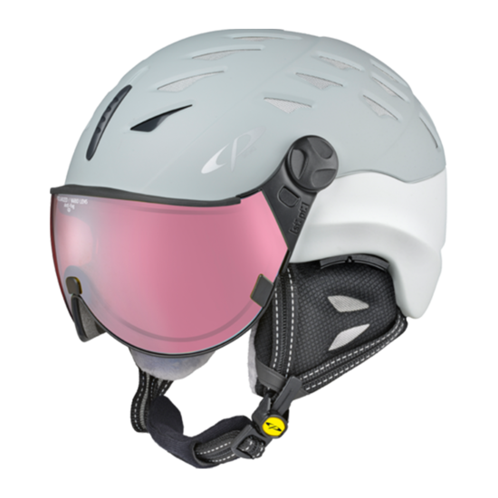 Skihelm CP cuma  - grey wit - dl polariserend meekleurend Vizier cat.2 -(☀/☁)