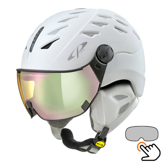 Skihelm CP cuma - grey wit - dl polariserend meekleurend Vizier cat.2 -(☀/☁)