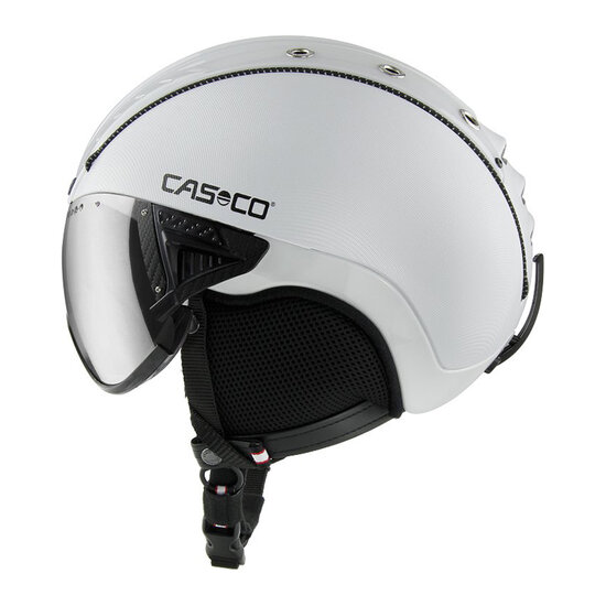 Skihelm Casco SP-2 Vizier - Wit - met Carbonic Vizier