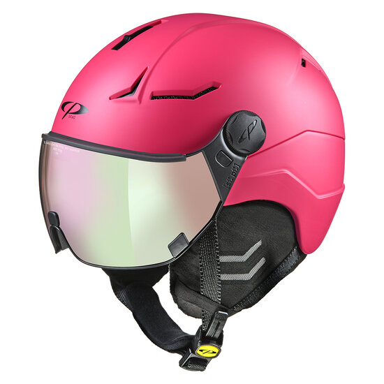 CP Coya+ Skihelm met Vizier roze | Extra veilig! | Meekleurend & Polariserend vizier