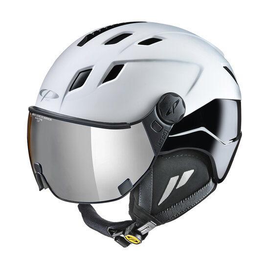 CP Corao+ skihelm wit-zwart met meekleurend vizier (4 Keuzes) - zeer veilig