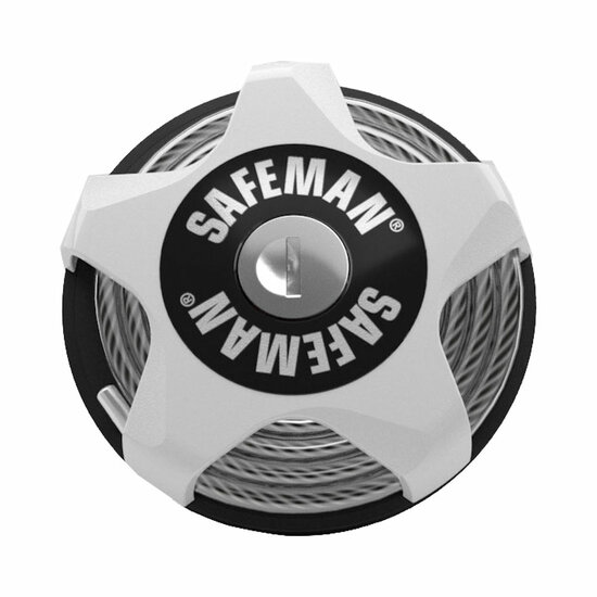 Safeman skislot wit - snowboard slot - helmslot - fietsslot afbeelding