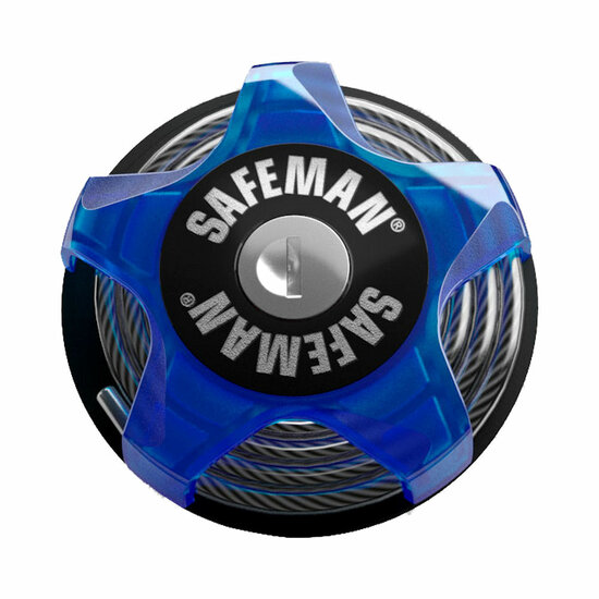 Safeman skislot blauw - snowboard slot - helmslot - fietsslot afbeelding