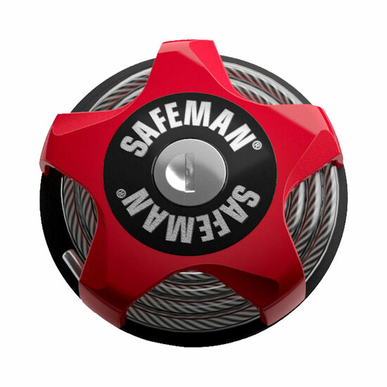 Safeman skislot rood - snowboard slot - helmslot - fietsslot afbeelding