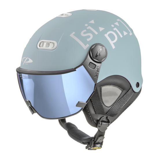 CP Carachillo XS skihelm blauw mat  - helm met spiegel vizier (☁/❄/☀) afbeelding