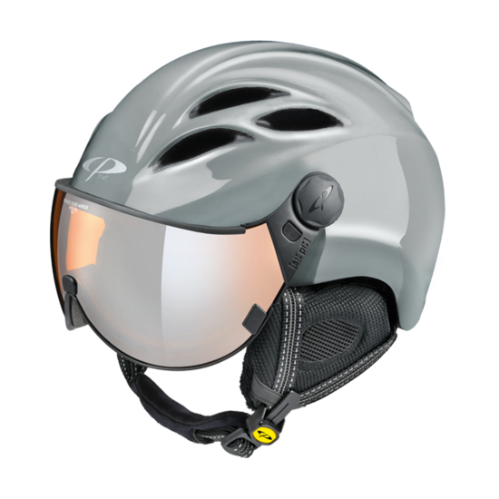 Cp Curako Skihelm met Vizier grijs |Spiegel Vizier (☁/❄/☀) afbeelding