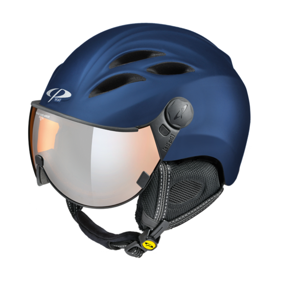 Cp Curako Skihelm met Vizier blauw |Spiegel Vizier (☁/❄/☀) afbeelding