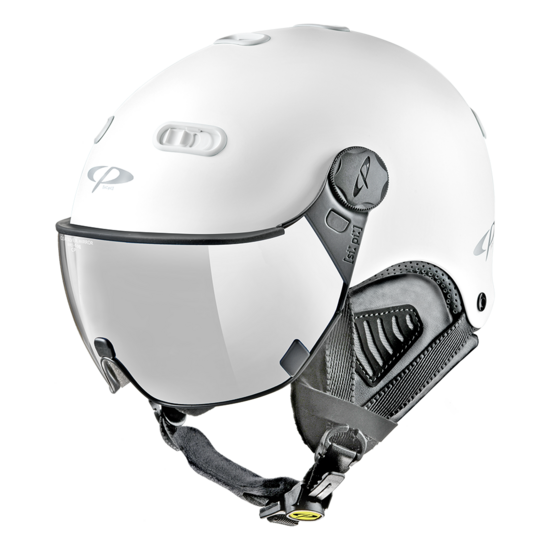 CP Carachillo Skihelm met Vizier wit | Extra veilig! | Meekleurend vizier afbeelding