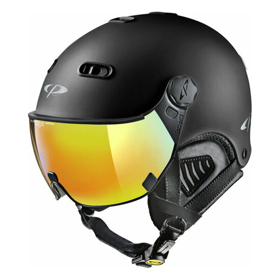 CP Carachillo zwart mat skihelm - meekleurend Vizier (4 Keuzes) afbeelding